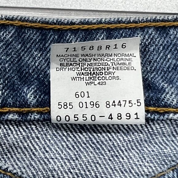 Vintage Levis 90’s Jeans Men Blue 550 Relaxed Fit Tapered Leg Denim Sz 40X30 USA - Picture 7 of 13